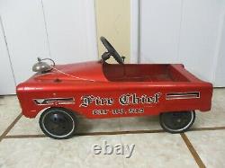 Vintage AMF Fire Chief Pedal Car No. 512 with SHIFTER & Bell- RARE PEDAL CAR 1971