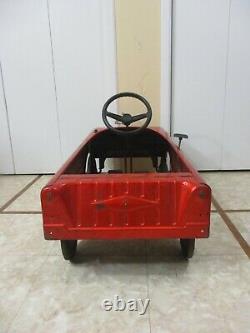 Vintage AMF Fire Chief Pedal Car No. 512 with SHIFTER & Bell- RARE PEDAL CAR 1971