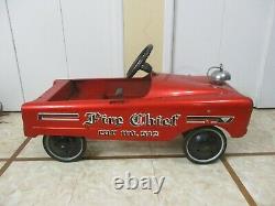 Vintage AMF Fire Chief Pedal Car No. 512 with SHIFTER & Bell- RARE PEDAL CAR 1971