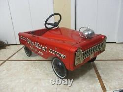 Vintage AMF Fire Chief Pedal Car No. 512 with SHIFTER & Bell- RARE PEDAL CAR 1971