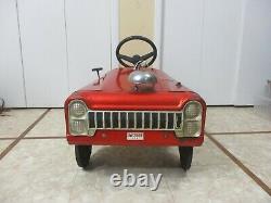 Vintage AMF Fire Chief Pedal Car No. 512 with SHIFTER & Bell- RARE PEDAL CAR 1971