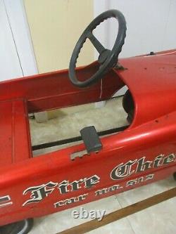 Vintage AMF Fire Chief Pedal Car No. 512 with SHIFTER & Bell- RARE PEDAL CAR 1971