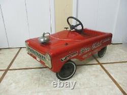 Vintage AMF Fire Chief Pedal Car No. 512 with SHIFTER & Bell- RARE PEDAL CAR 1971