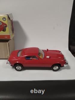 Vintage ASAHI Chevrolet Camaro LT Red Tin Car Battery Operated Japan RARE