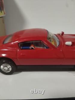 Vintage ASAHI Chevrolet Camaro LT Red Tin Car Battery Operated Japan RARE