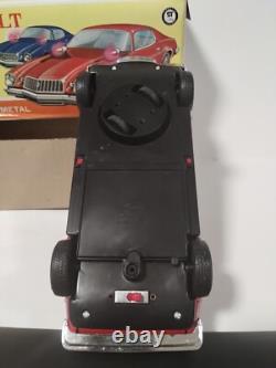 Vintage ASAHI Chevrolet Camaro LT Red Tin Car Battery Operated Japan RARE