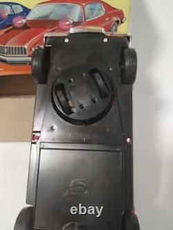 Vintage ASAHI Chevrolet Camaro LT Red Tin Car Battery Operated Japan RARE