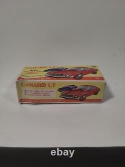 Vintage ASAHI Chevrolet Camaro LT Red Tin Car Battery Operated Japan RARE