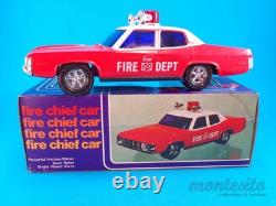 Vintage Amc Matador Fire Chief Toy Car Friction Motor Siren Hong Kong Lucky Toys