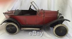 Vintage Andre Citroen Boat Tail Racer Windup Toy Car Made in France NR
