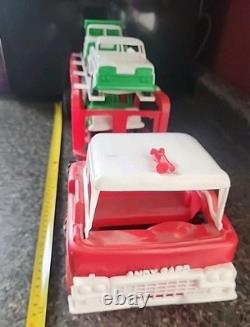 Vintage Andy Gard Auto Hauler Trailer Truck Plastic Toy Car With Trucks