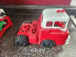 Vintage Andy Gard Auto Hauler Trailer Truck Plastic Toy Car With Trucks