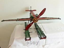 Vintage/Antique Meccano Model Sea Plane Aeroplane 22x15x10 1940/50s org meccano