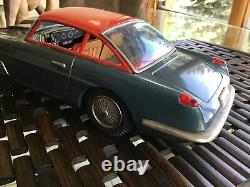 Vintage Antique tin toy car Ferrari Super America Bandai Japanese friction 11