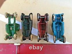 Vintage Arcade Cast Iron Car Hauler & Model A Cars