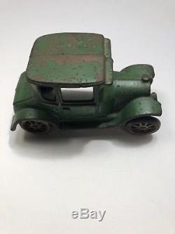 Vintage Arcade Cast Iron Green 5 Model T Coupe Toy Car 1920s FREE SHIPPING