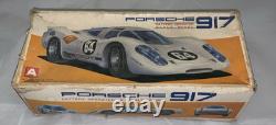 Vintage Asahi Japan Porsche 917 Toy Car with Box Battery Operated Nice