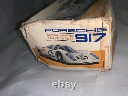 Vintage Asahi Japan Porsche 917 Toy Car with Box Battery Operated Nice