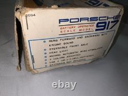 Vintage Asahi Japan Porsche 917 Toy Car with Box Battery Operated Nice