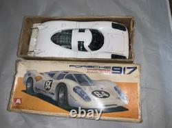 Vintage Asahi Japan Porsche 917 Toy Car with Box Battery Operated Nice