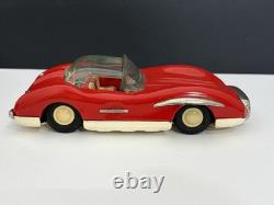 Vintage Asahi Toy Japan Tin Toy Car Mercedes Benz 300SLR Red/Cream Friction