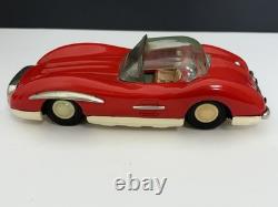 Vintage Asahi Toy Japan Tin Toy Car Mercedes Benz 300SLR Red/Cream Friction