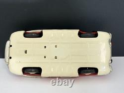Vintage Asahi Toy Japan Tin Toy Car Mercedes Benz 300SLR Red/Cream Friction