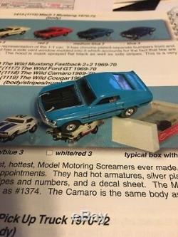 Vintage Aurora Thunderjet 1969 Ford Mustang Mach 1 Blue HO Slot Car MINT Rare