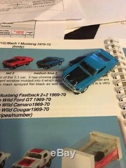 Vintage Aurora Thunderjet 1969 Ford Mustang Mach 1 Blue HO Slot Car MINT Rare