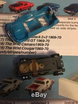 Vintage Aurora Thunderjet 1969 Ford Mustang Mach 1 Blue HO Slot Car MINT Rare