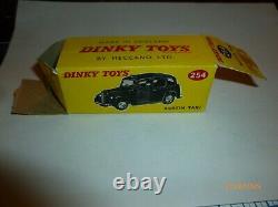 Vintage Austin Fx3 Taxi Meccano Dinky Toys 254 Mini Car 1/45 Original Box MINT