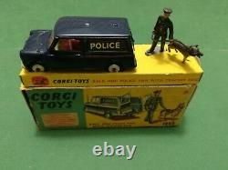 Vintage B. M. C. Mini Police Van With Tracker Dog 1/43 Corgi toys 448 Nmib