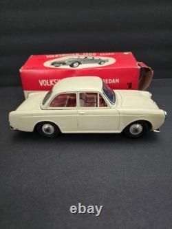 Vintage BANDAI Volkswagen 1500 Sedan Friction Japan Tin Car With Box- HTF