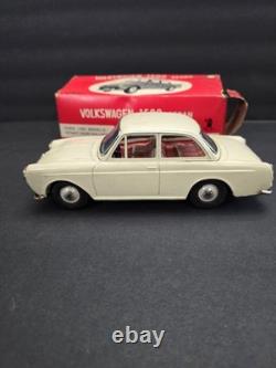 Vintage BANDAI Volkswagen 1500 Sedan Friction Japan Tin Car With Box- HTF