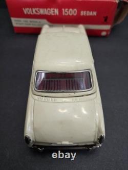Vintage BANDAI Volkswagen 1500 Sedan Friction Japan Tin Car With Box- HTF