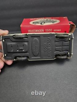 Vintage BANDAI Volkswagen 1500 Sedan Friction Japan Tin Car With Box- HTF