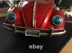 Vintage BC Bandai VW Volkswagen Beetle Tin Toy Japan Large Fully Working