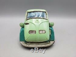 Vintage Bandai BMW Isetta 300 B-588 Tin Car Friction Toy in Green Japan