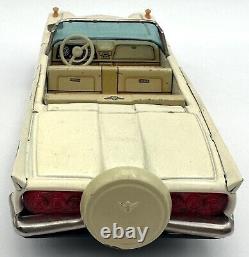 Vintage Bandai Baby Ford Thunderbird Convertible Tin Friction Toy Car Japan 777