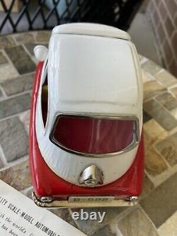 Vintage Bandai Japanese Tin-Type Friction BMW Isetta Toy Car-Vintage, Red&White