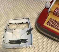 Vintage Bandai Japanese Tin-Type Friction BMW Isetta Toy Car-Vintage, Red&White