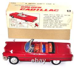 Vintage Bandai Tin 1966 Cadillac Red Japan 1960s Battery Car Works Rare Boxed JP