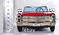 Vintage Bandai Tin 1966 Cadillac Red Japan 1960s Battery Car Works Rare Boxed JP