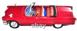 Vintage Bandai Tin 1966 Cadillac Red Japan 1960s Battery Car Works Rare Boxed JP