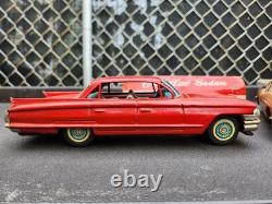 Vintage Bandai Tin Toy Car Lot Friction Cadillac Jaguar Beetle 3