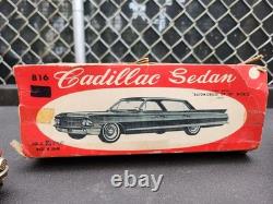 Vintage Bandai Tin Toy Car Lot Friction Cadillac Jaguar Beetle 3