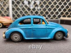 Vintage Bandai Tin Toy Car Lot Friction Cadillac Jaguar Beetle 3