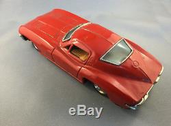 Vintage Bandai Tin Toy Friction Corvette Car