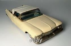 Vintage Bandai White Chrysler Imperial Tin Friction Toy Car Japan