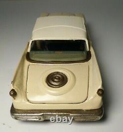 Vintage Bandai White Chrysler Imperial Tin Friction Toy Car Japan